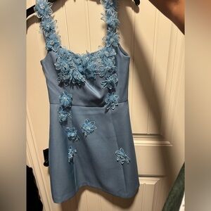 Bruges Floral Appliqué Minidress SMALL